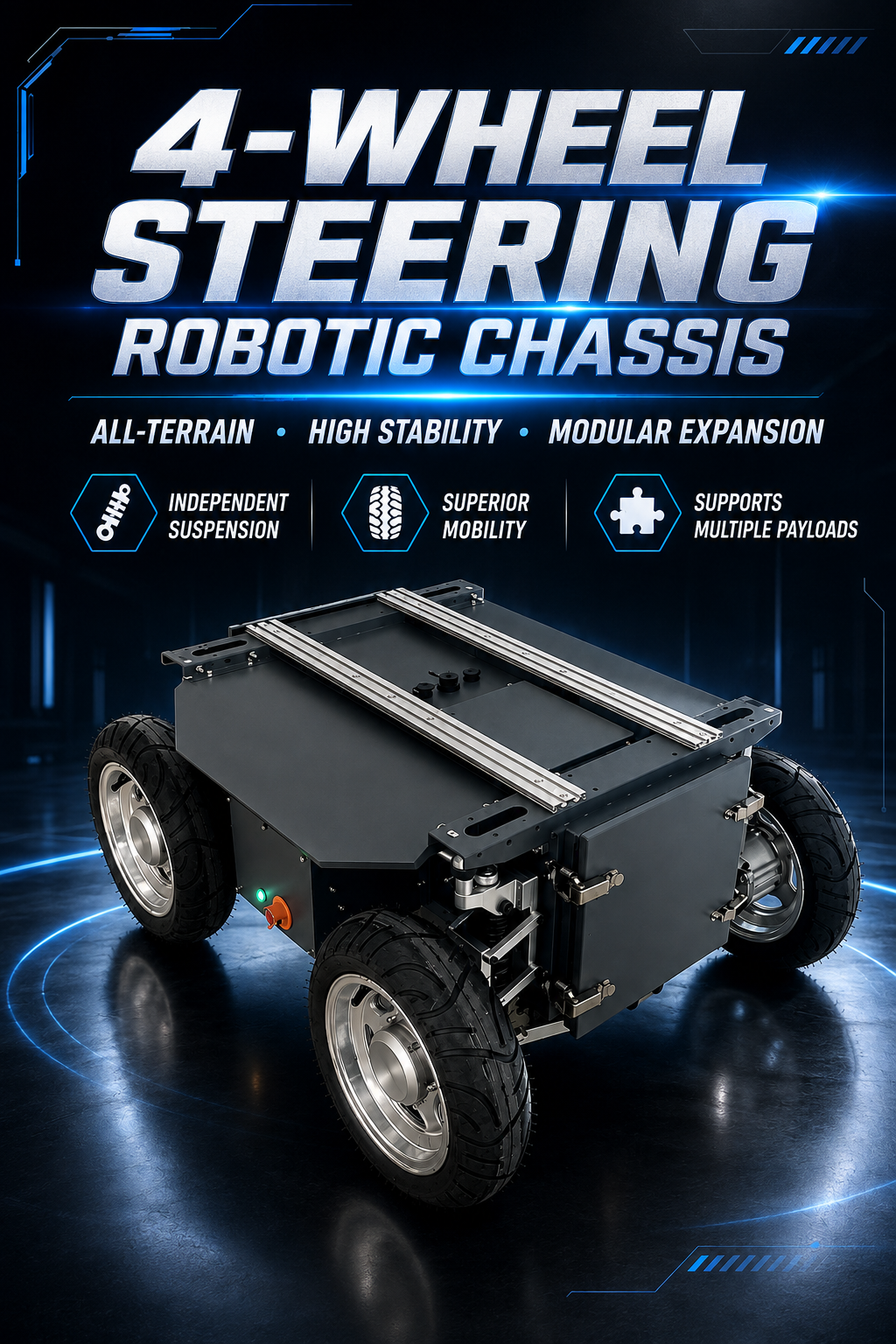 4-wheel steering robotic chassis